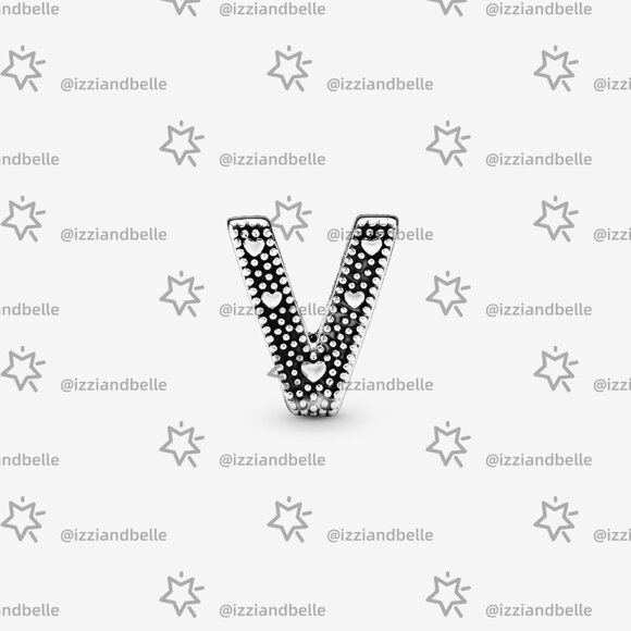 Pandora Letter V Alphabet Charm - Picture 4 of 6